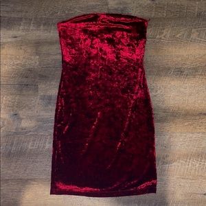 Size Small Garage Strapless Velvet Dress